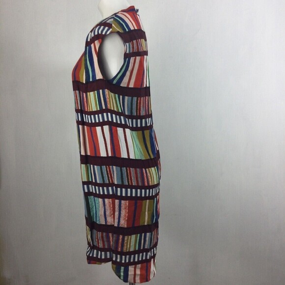 Anthropologie Maeve Womens Dress Au Revoir Striped Multicolor Tunic Shift Size 6 - Picture 3 of 12